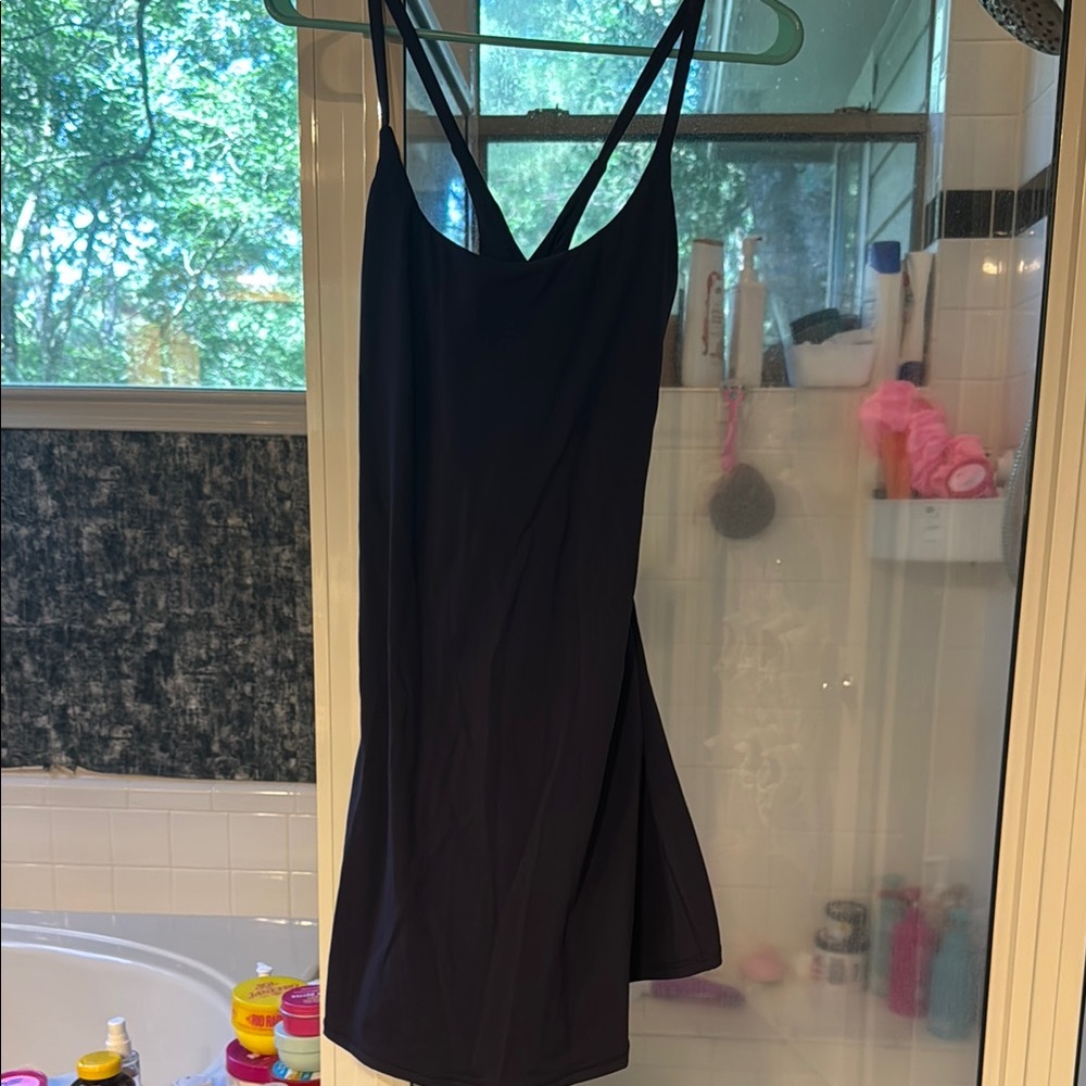 Halara navy workout dress with shorts underneath size large